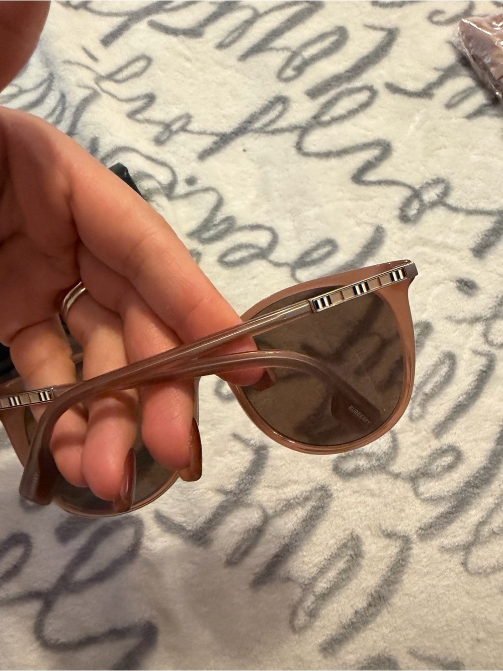 Burberry Rose Pink Round Sunglasses with Brown Lenses